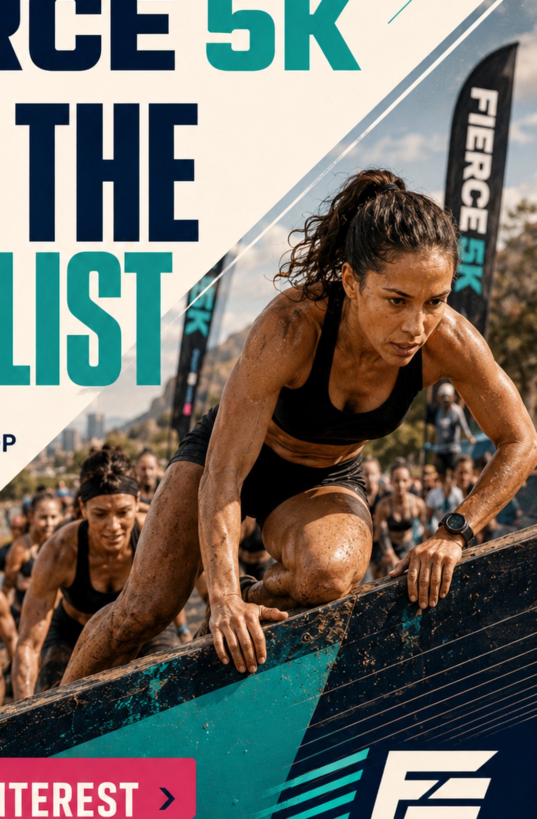 Women taking part in an outdoor obstacle event
